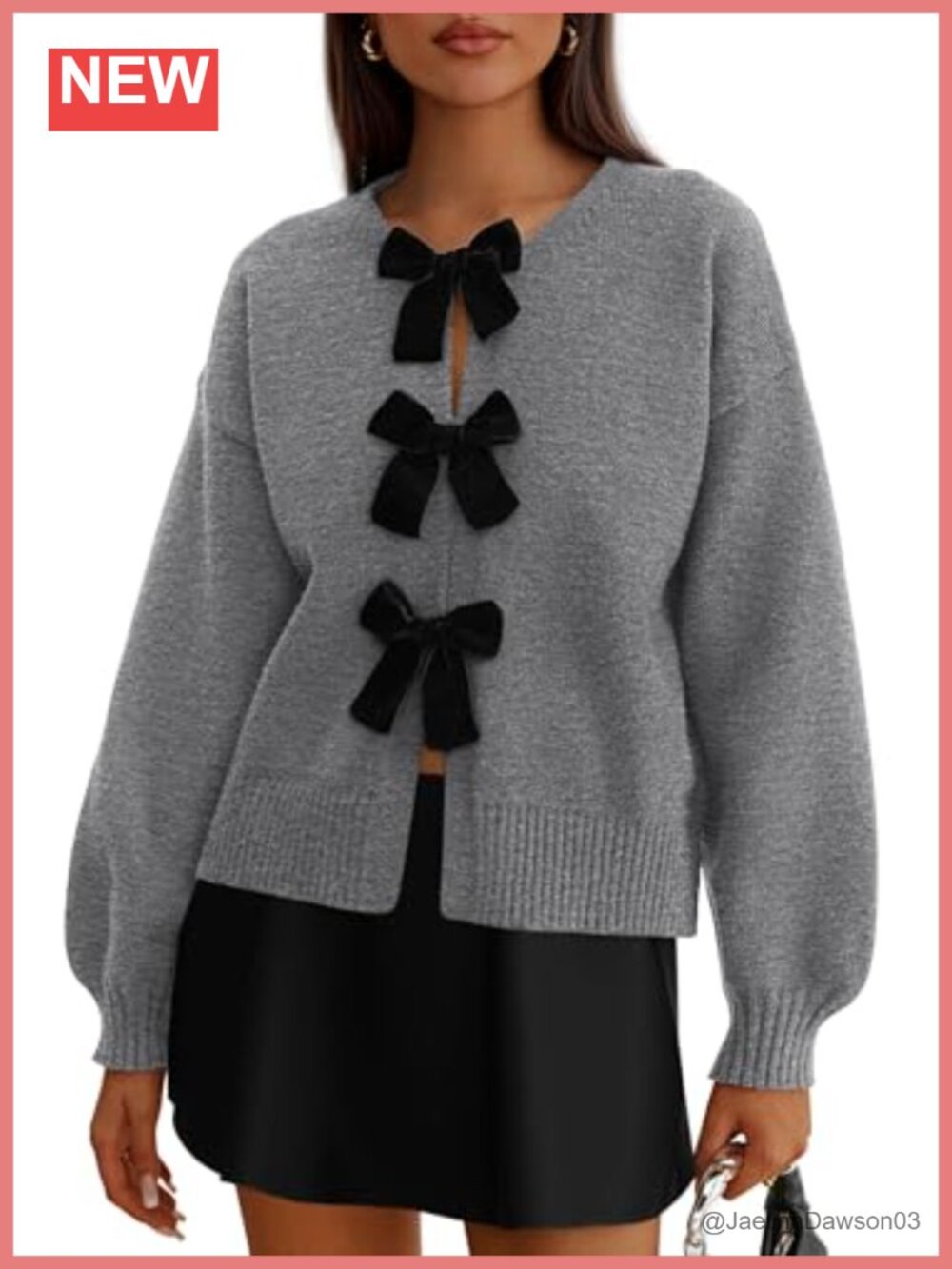 Women's Bow Tie Front Cardigan Sweater